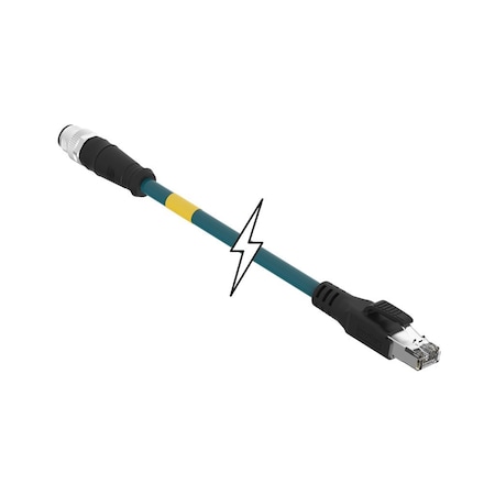 Woodhead CSE M12 ETH 4P DC MA STR RJ45 WSOR 1M E16A06016M010